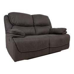 Recliner sofa GORDY 2-seater, manual, grey