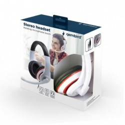 GEMBIRD HEADSET STEREO WHITE/MHS-03-WTRDBK