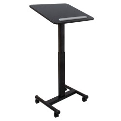 Mobile desk ERGO H74,5-114,5cm, black