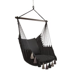 Swing chair TASSEL BLACK black