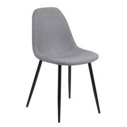Dining chair WILMA light grey black