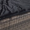 Ящик для подушек WICKER 122x52xH62см, стальная рама с плетением из пластика, цвет  тёмно-коричневый