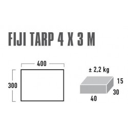 Тент-парус Fiji Tarp 4x3m солнцезащитный, серый, ТМ High Peak