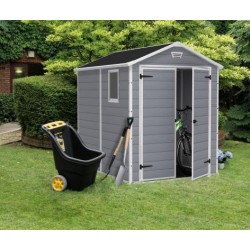 Garden shed MANOR 6x8DD, grey/white (230448)