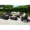 Garden furniture set California 5set with cushion, cappuccino