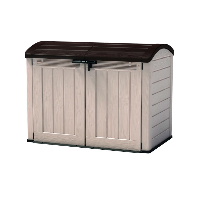 Storage box for garden ULTRA, beige/brown