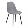 Dining chair WILMA light grey black