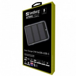 Sandberg 420-55 Solar Charger 21W 2xUSB+USB-C
