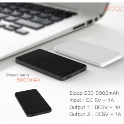 Eloop E30 Mobile Power Bank 5000mAh black