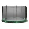 In-ground trampoline with enclosure D426cm black