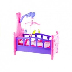 Large Doll Cot with Carousel and Linen