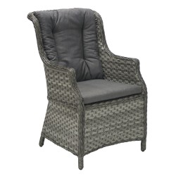 Кресло GENEVA с подушкой, 76x61xH98см, рама  алюминий с плетением из пластика, цвет  cерый