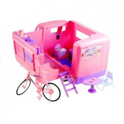 Camper Camping  Pink Vehicle For Doll Bike 50 cm
