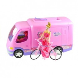 Camper Camping  Pink Vehicle For Doll Bike 50 cm