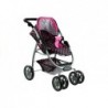 2in1 Doll Bogie and Stroller Alice - Black With Pink Dots