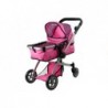 2in1 Doll Bogie and Stroller Alice - Pink and with Dots
