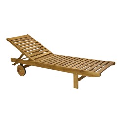 Deck chair FINLAY 193x60xH30cm, wood  acacia, finish  oiled