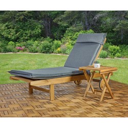Deck chair FINLAY 193x60xH30cm, wood  acacia, finish  oiled