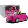 Dolls with a Car Auto Coupe Sound and Lights 43 cm Pink