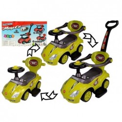 Toddlers Ride On Push Along with Parent Handle Mega Car 3in1 Yellow