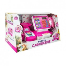 Cash Register Weight Scanner Shopping List Market Pink