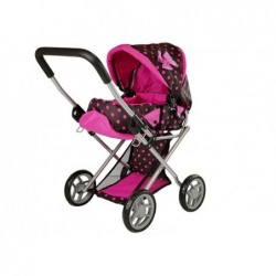 Alice Doll Pram Carrier Bag Black-Pink 