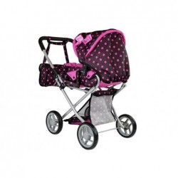 Alice Doll Pram Carrier Bag Black-Pink 