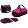 Alice Doll Pram Carrier Bag Black-Pink 