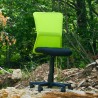 Task chair BELICE 41xD42xH83-93cm, seat  fabric, color  black, back rest  mesh, color  green