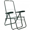 Deck chair BADEN-BADEN with cushion T0590253, 59x52xH100cm, foldable green metal frame