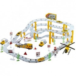 Multi Level Racing Track Parking With Accessories 10 Vehicles Cars Included