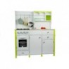 Wooden Kitchen with an Oven and Accessories Green-White 
