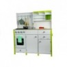 Wooden Kitchen with an Oven and Accessories Green-White 