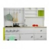 Wooden Kitchen with an Oven and Accessories Green-White 