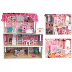 Wooden Doll House Milena Pink