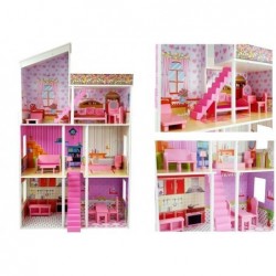 Wooden two-story dollhouse...