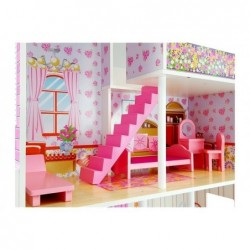Wooden two-story dollhouse  Klaudia