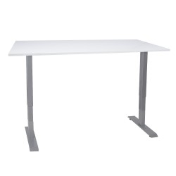 Desk ERGO with 2-motors 140x80cm white grey