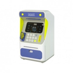 Cash Box Machine Face Recognition PIN Saving Blue