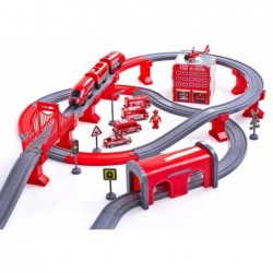 Fire Brigade Town Train Set Red 203 km/h