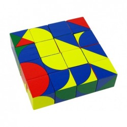 Wooden Puzzle Coloured Blocks Patterns Imagination Puzzles