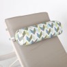 Deck chair STELLA with cushion, 200x65,5xH33cm, aluminum frame with plastic wicker, color  greyish white