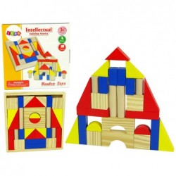 Coloured Wooden House Blocks Set