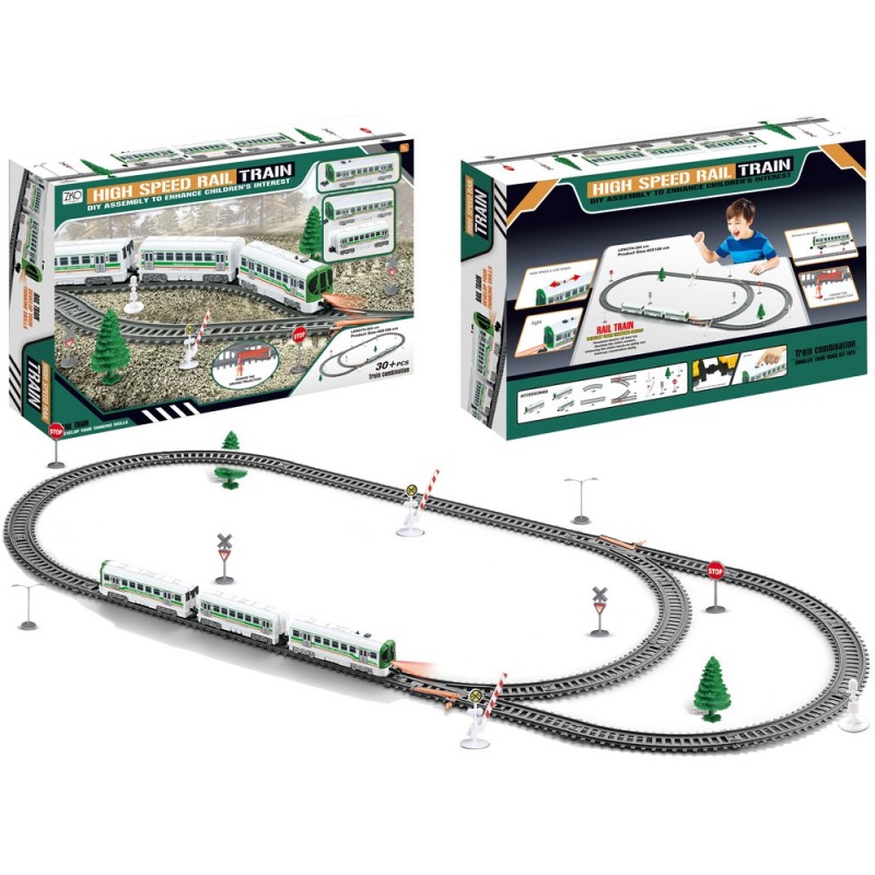 Electric Train + Tracks For Train Fans Two speed trains HIGH SPEED RAIL TRAIN