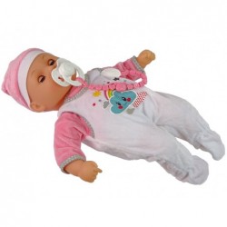 Baby Doll Sound Pacifier Bib Pink White Cloud Pyjamas