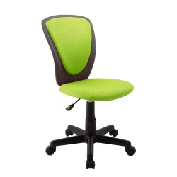 Task chair BIANCA 42x51xH82-94cm, seat and back rest  mesh fabric   imitation leather, color  green - dark grey