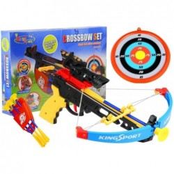 Sporty Crossbow for children with a shield and a quiver for arrows.