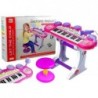 Organs Piano Microphone USB Ports Pink for little musican