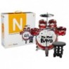 Drums Set with Keyboard Microphone and Chair Red