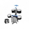 Drums Set with Keyboard and Microphone with Chair Blue